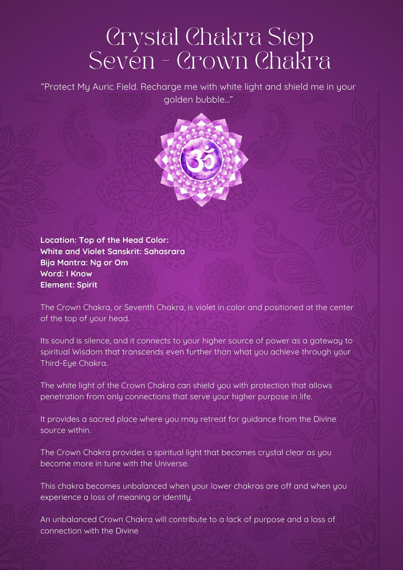 Seven Chakra Steps Ebook
